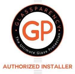 A logo for a glass parency authorized installer