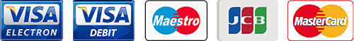 Visa Electron, Visa Debit, Maestro, JCB, Master Card