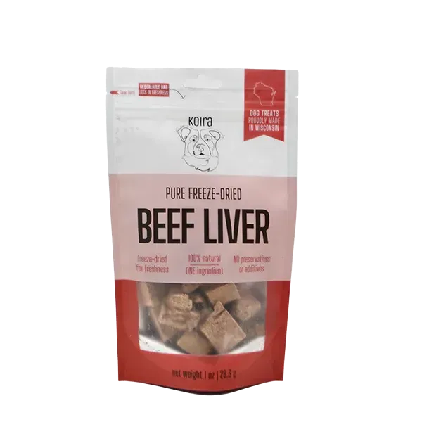 Freeze-Dried Beef Liver packaged 4 oz