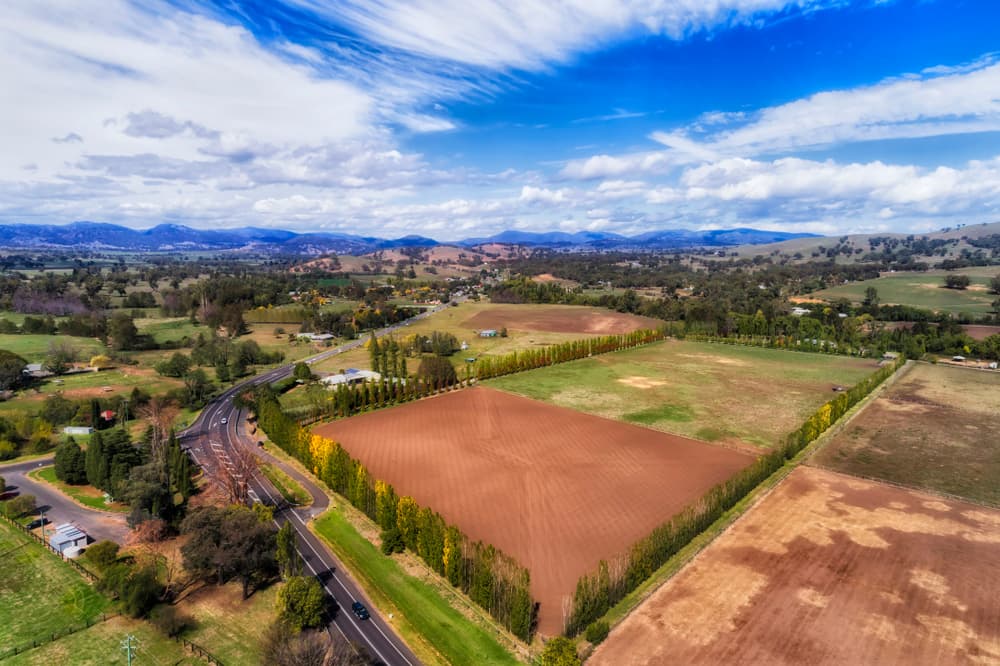 Aerial View Of Fields Near Murrurundi — Agricultural Supplies in Murrurundi, NSW