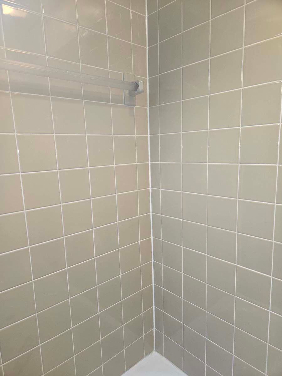 Regrouting shower fixtures