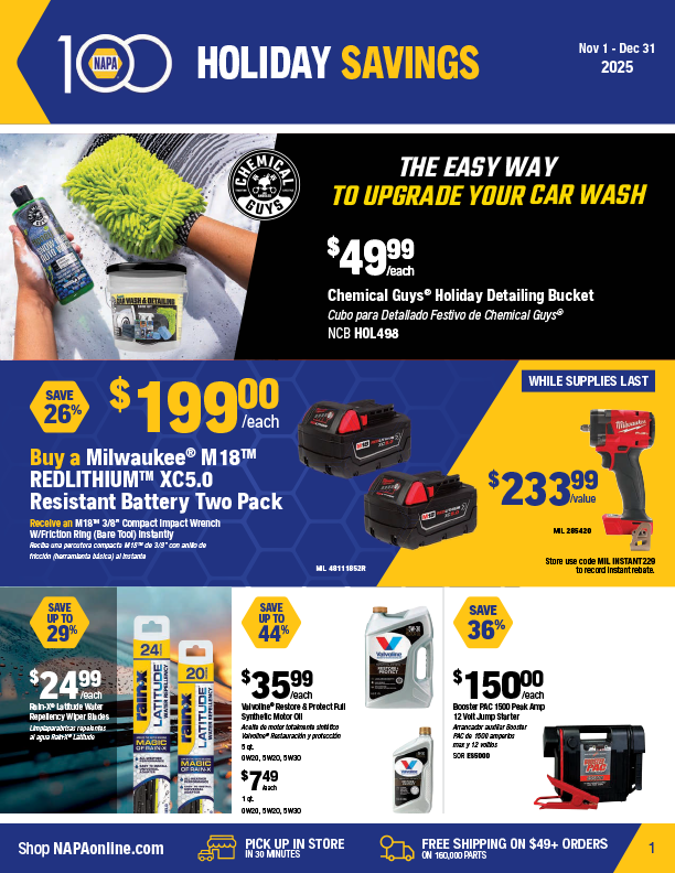 Retail Flyer at NAPA Auto Parts Mount Washington Valley
