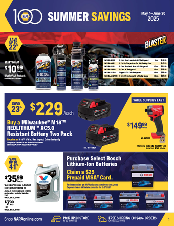Specials at NAPA Auto Parts Mount Washington Valley