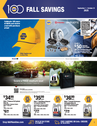Specials at NAPA Auto Parts Mount Washington Valley
