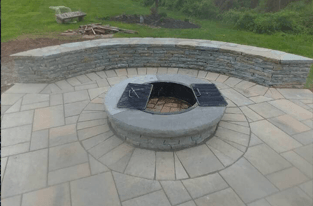 patio with fire pit