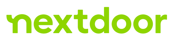 A green nextdoor logo on a white background