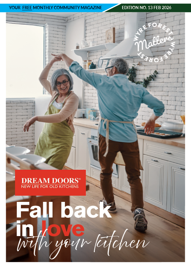 Front cover for Wyre Forest Matters Magazine's Feb 2026 issue, featuring Dream Doors.