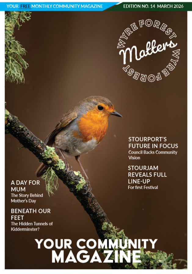 Front cover of the March 2026 edition of Wyre Forest Matters Magazine.
