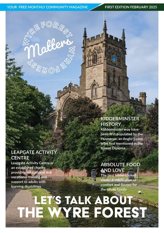 Cover of first issue of Wyre Forest Matters Magazine, featuring St Mary's Church, Kidderminster.