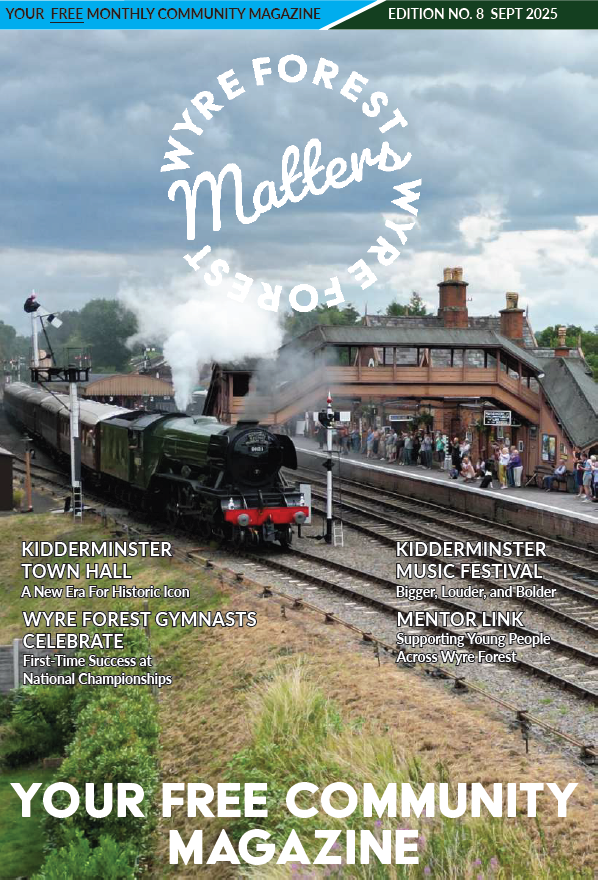 Cover for issue 8 of Wyre Forest Matters Magazine - Flying Scotsman at the Severn Valley Railway
