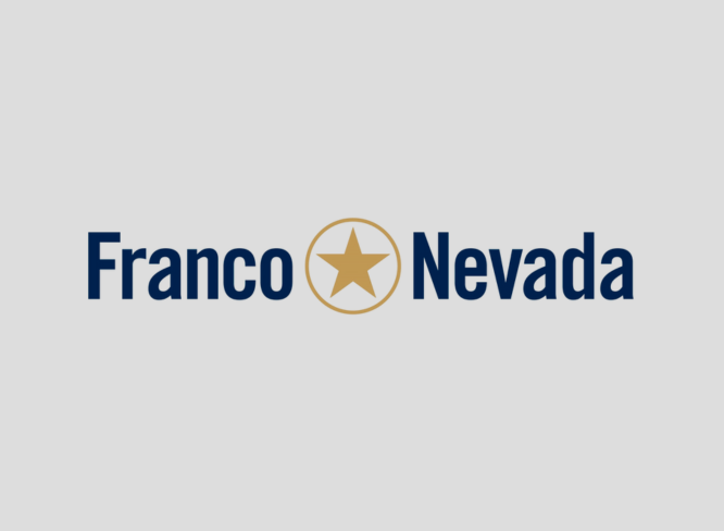 Franco Nevada logo: blue text with gold star in a circle.