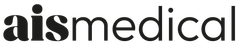Un primer plano del logotipo de Aismedical sobre un fondo blanco.