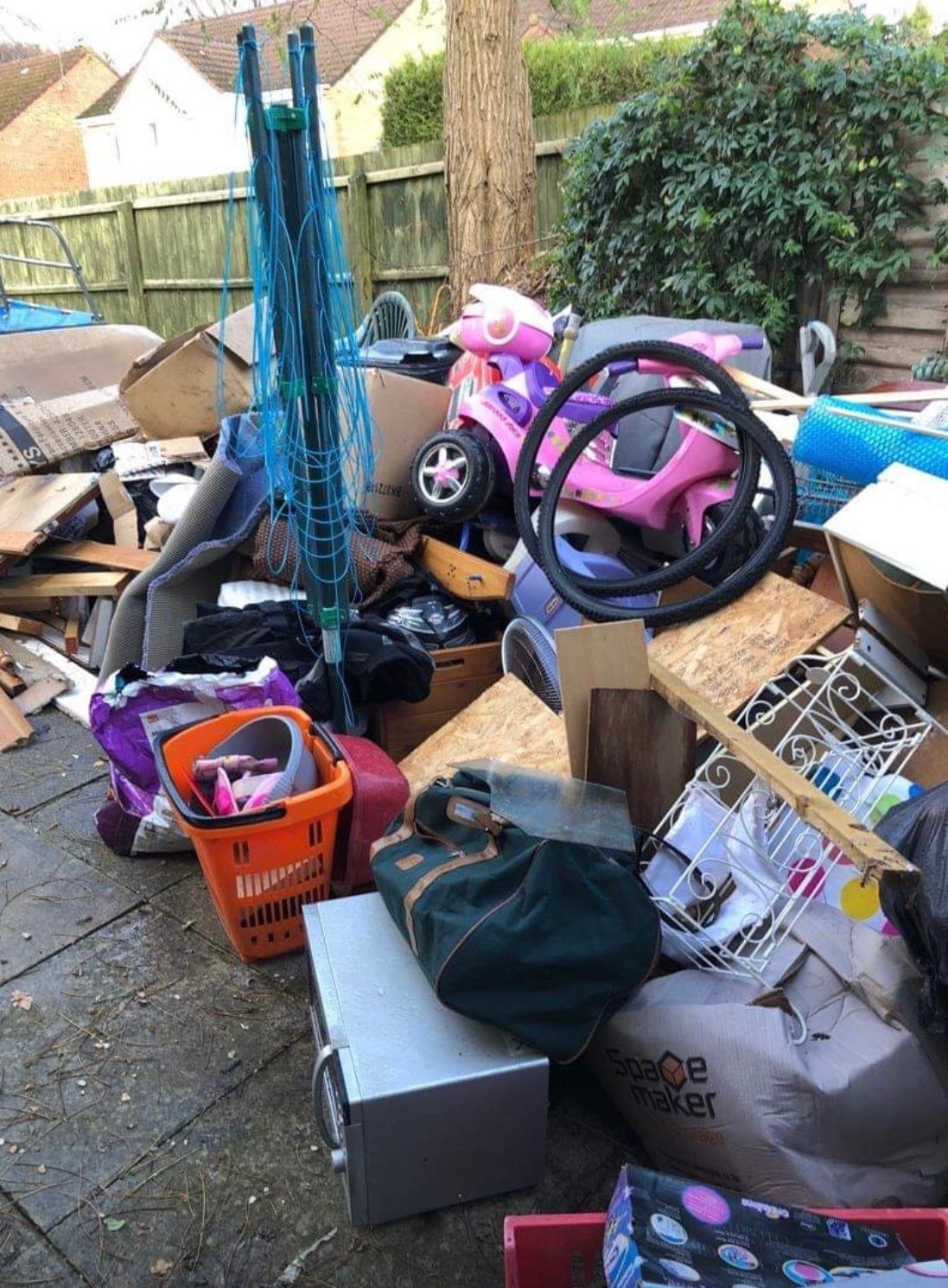 uncleared office waste