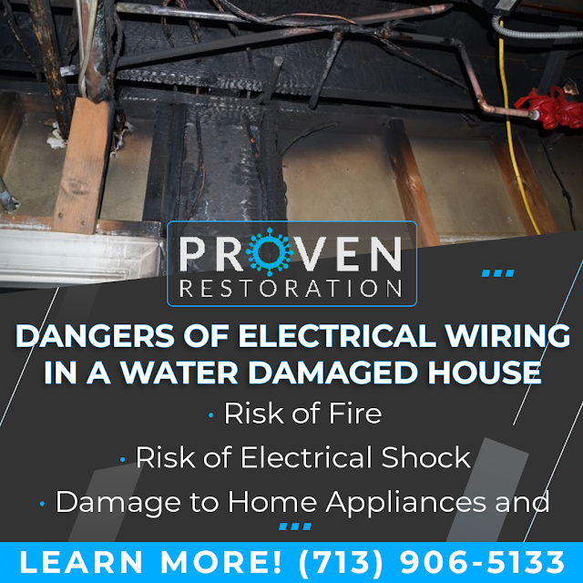 Electrical wiring in a water damaged house