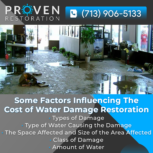 Water damage on commercial place