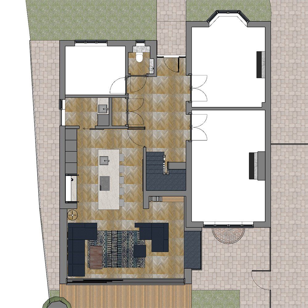 virtual floor plan view of ground floor
