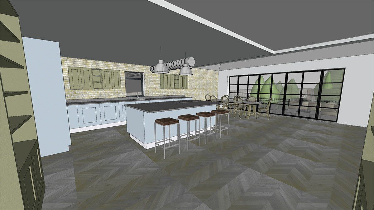 virtual view of kitchen