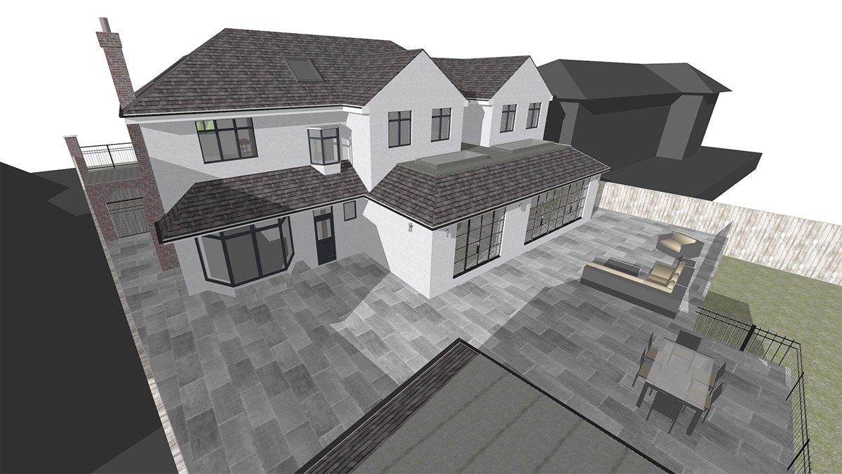 virtual view of back of home