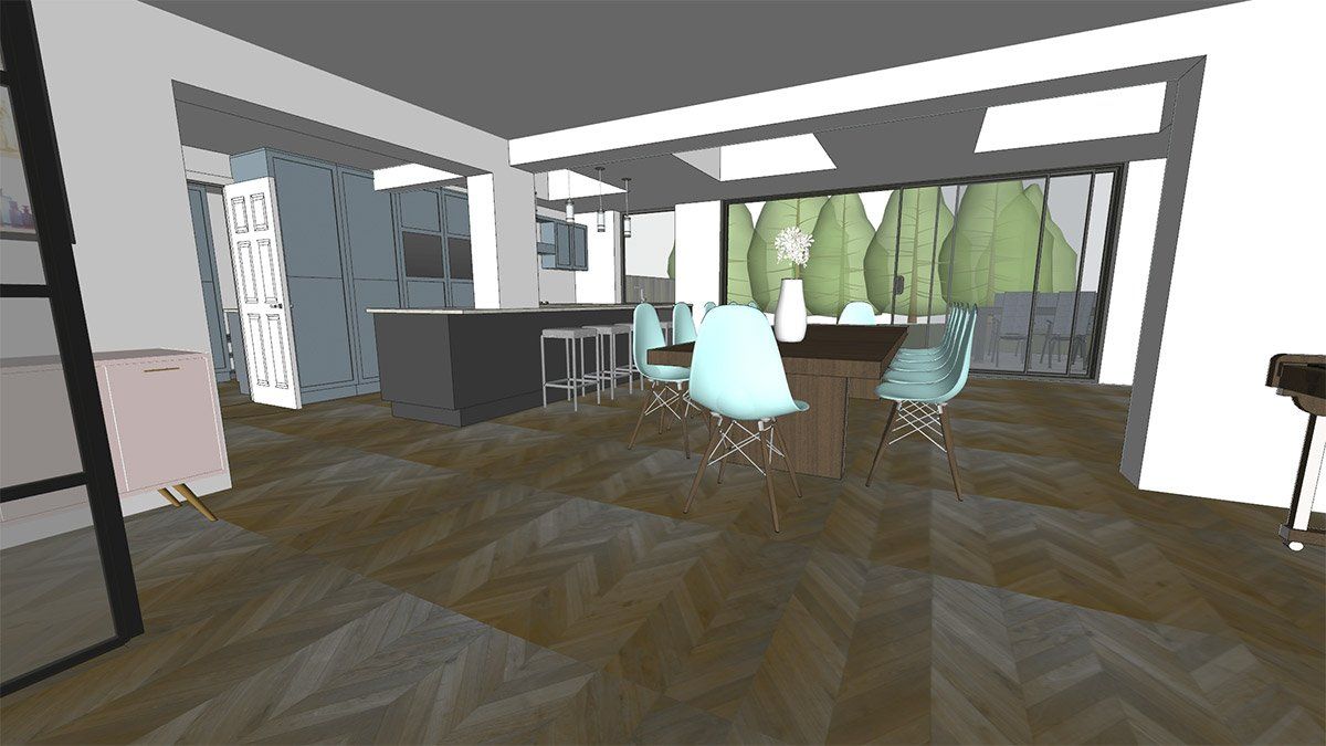 virtual view of kitchen