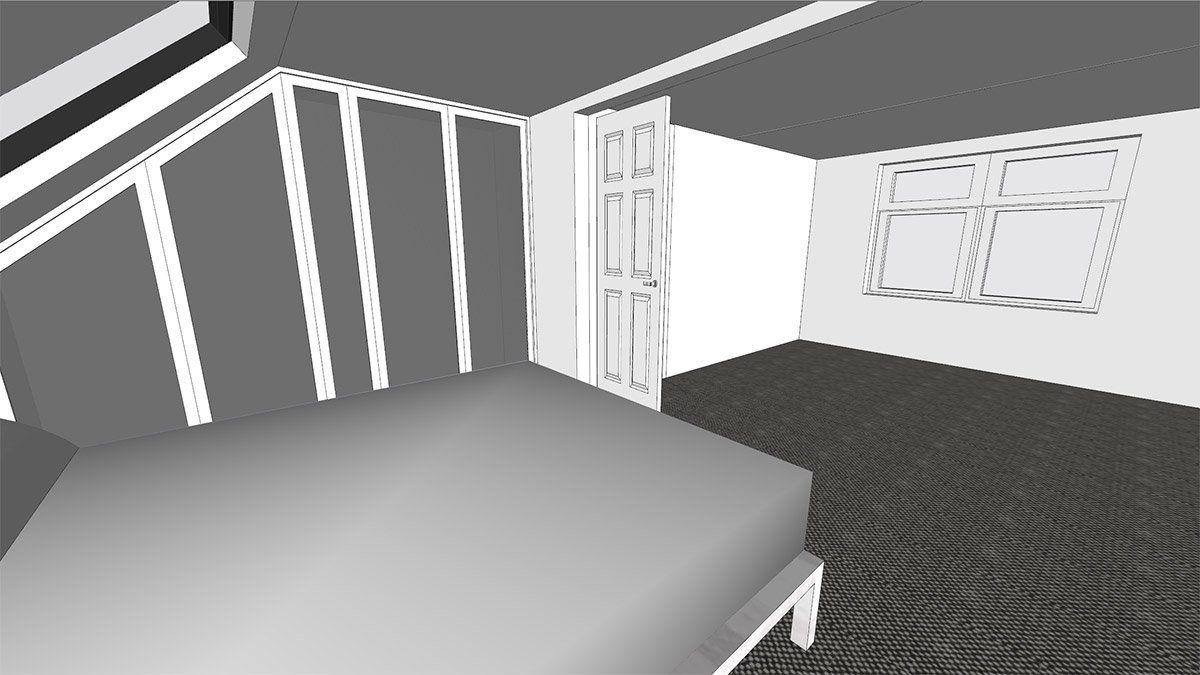 virtual view of master bedroom