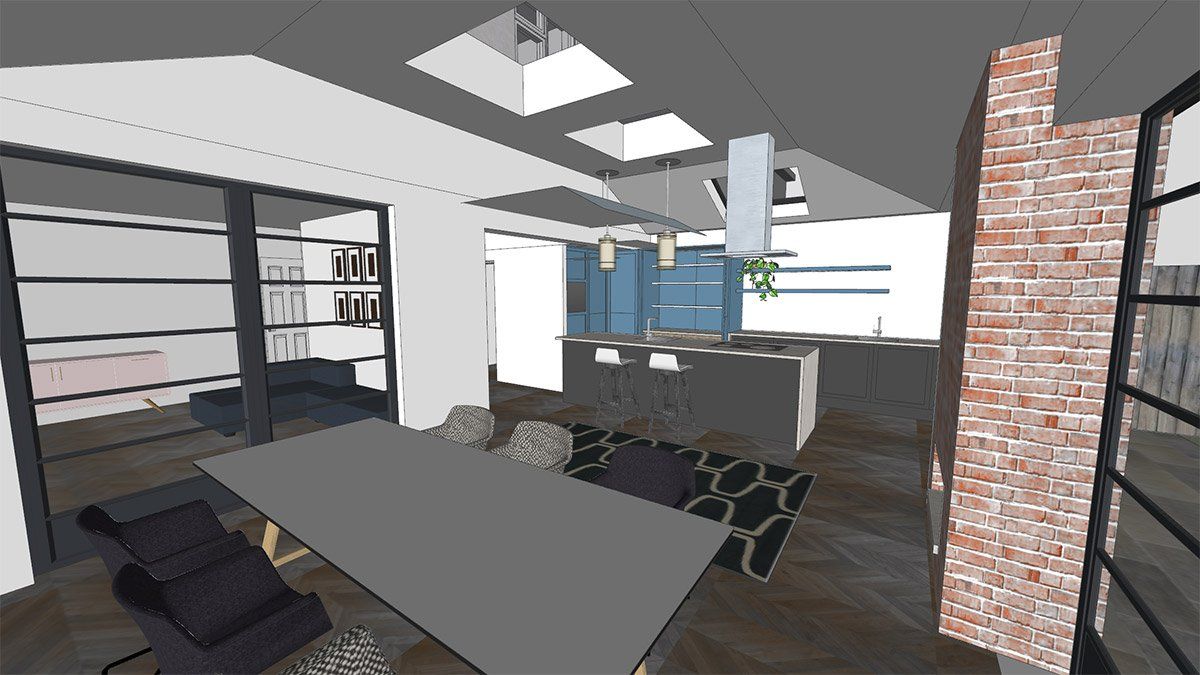 virtual view of open space in home