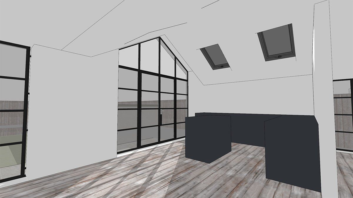 lounge area in virtual project design