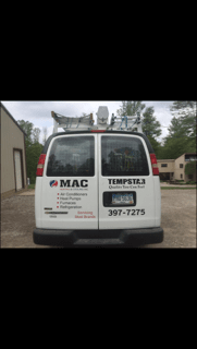 MAC Heating & Cooling Truck Rear View — HVAC Contractors in Mount Vernon, OH