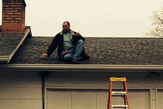 Man On Roof — Springfield, OR — American Seamless Guttering
