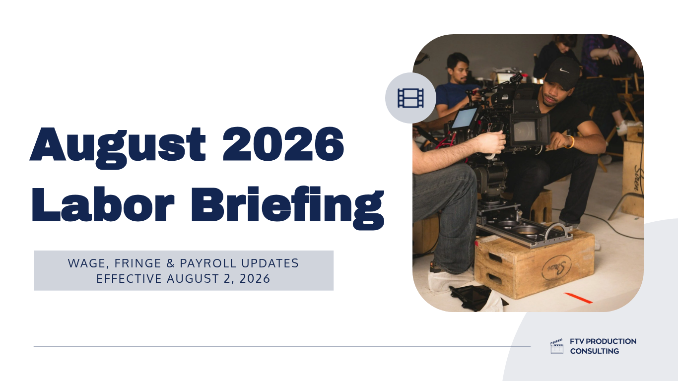 August 2026 Labor Briefing slide with photo of workers packing boxes in a warehouse