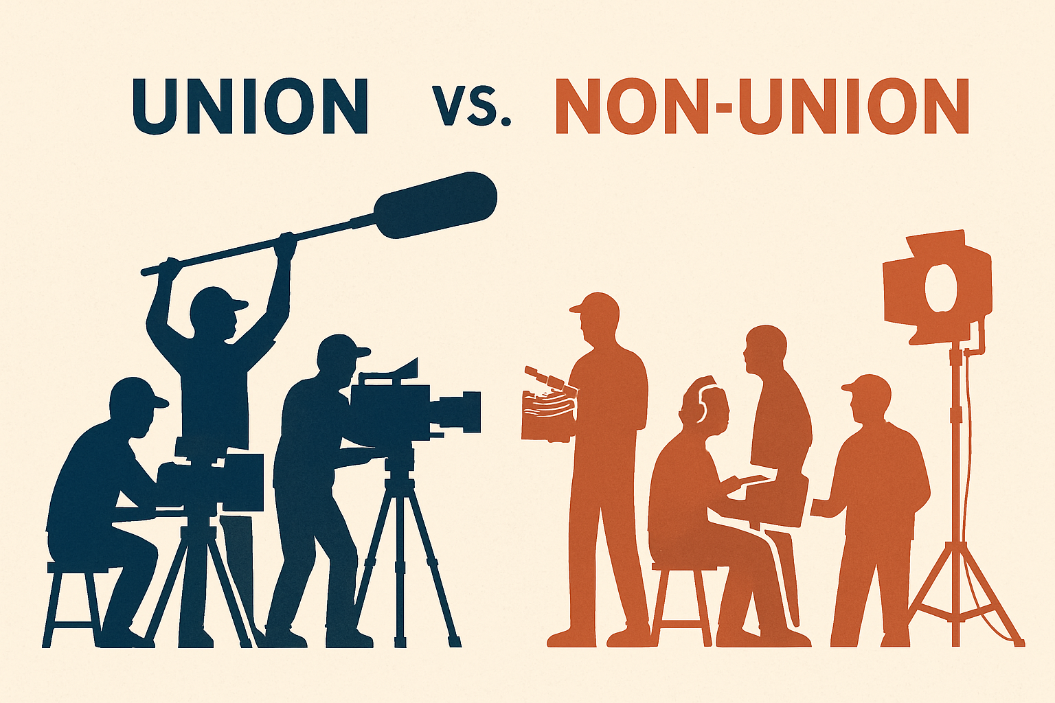 A poster that says union vs. non-union on it