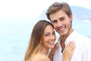 Family Dentistry — Couple With White Smile in North Canton, OH