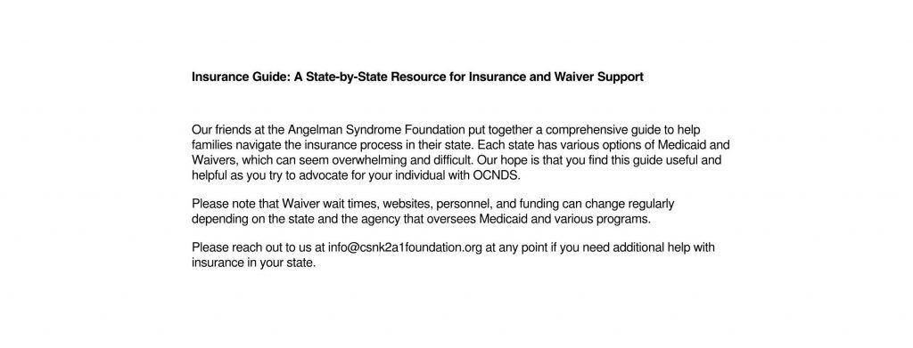 CSNK2A1 Foundation State Insurance Resource Guide