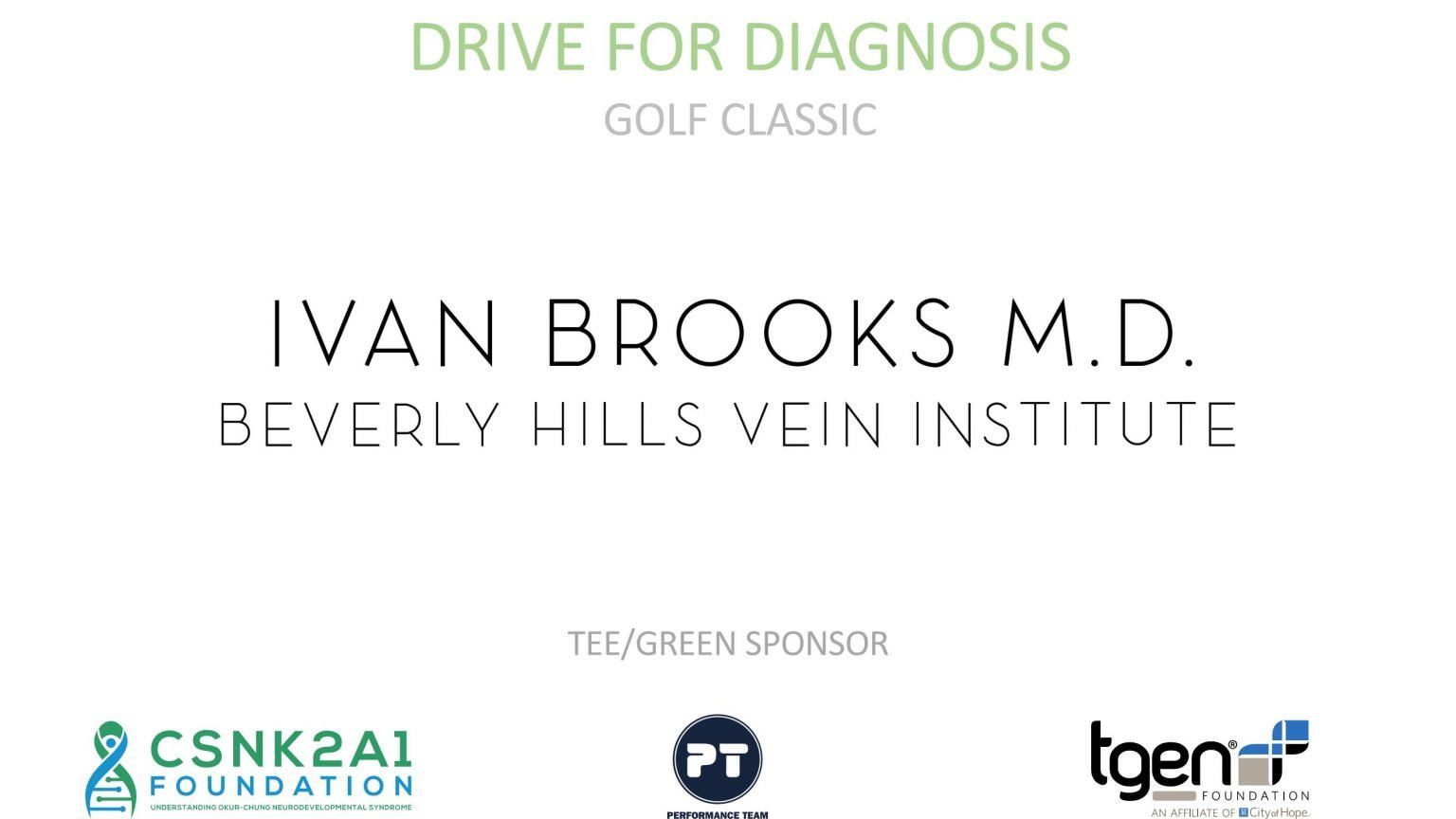 Tee/Green Sponsor - Ivan Brooks M.D. Beverly Hills Vein Institute
