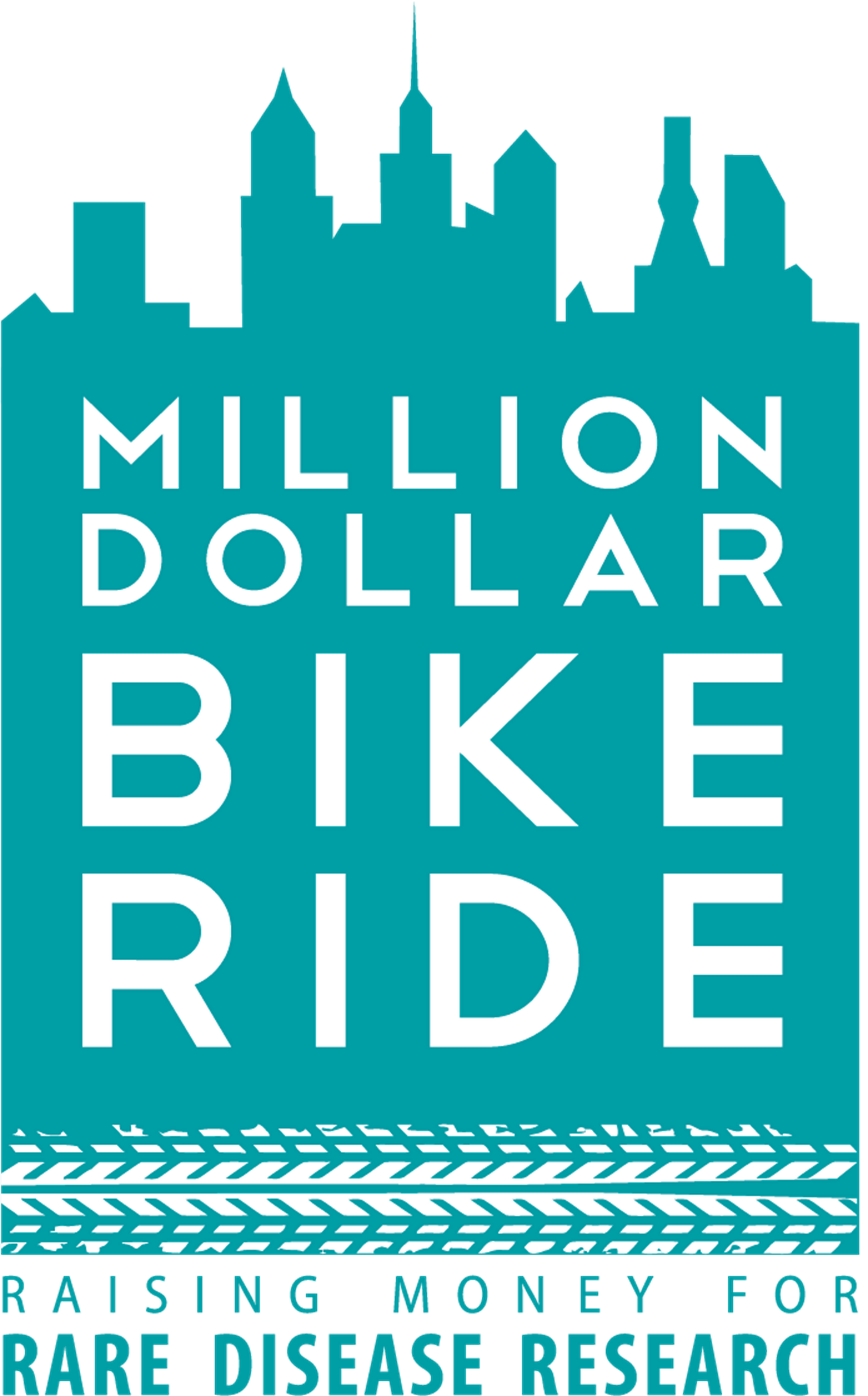 a logo that says million dollar bike ride raising money for rare disease research