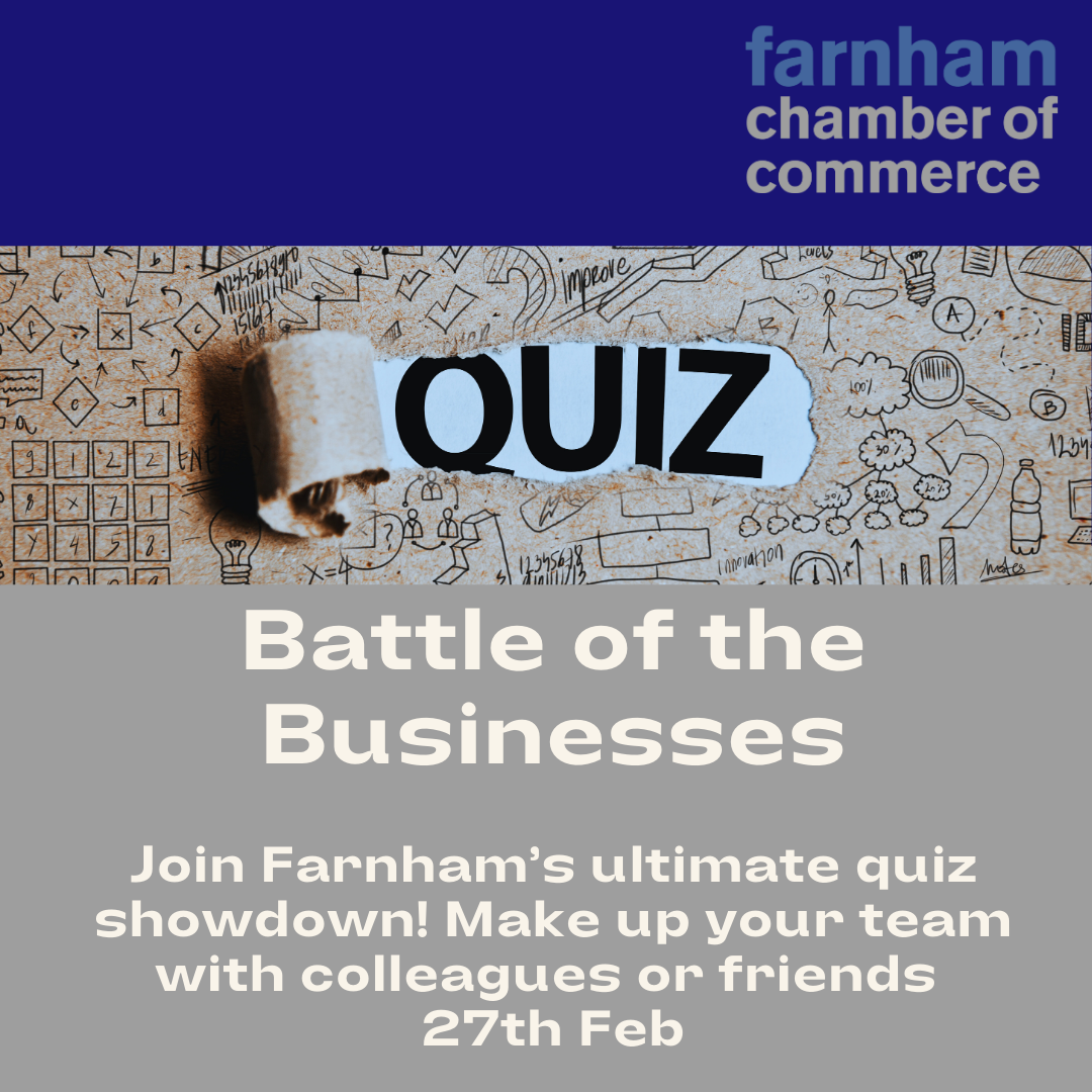 Come and join a competitive evening at our Battle of the Businesses Quiz Night on 27th Feb