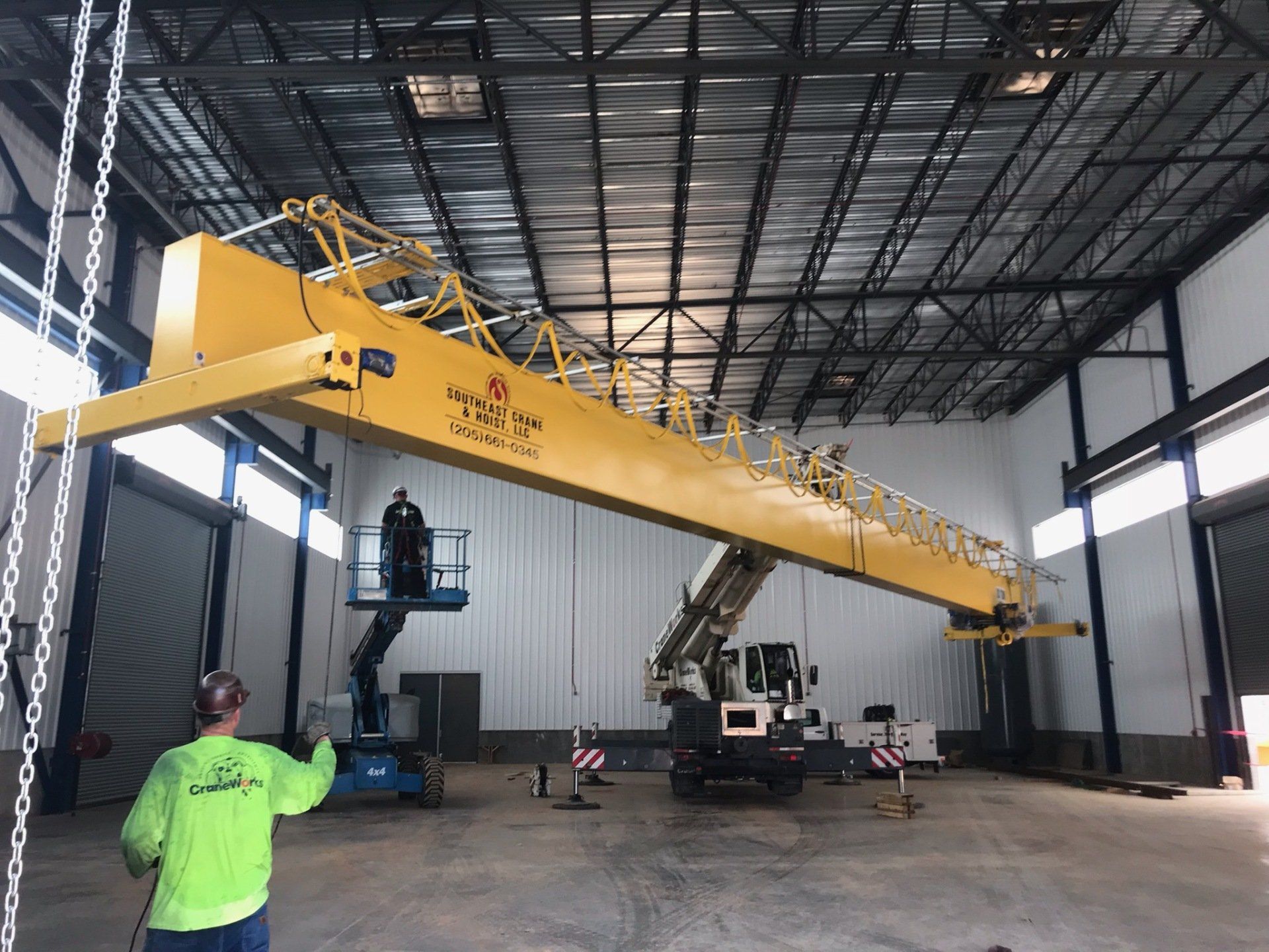 Construction Crane Inside The Warehouse — Pell City — Southeast Crane & Hoist