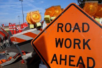 Road Work Ahead Sign For Traffic Management — Diamond Traffic Designs In Alice Springs NT