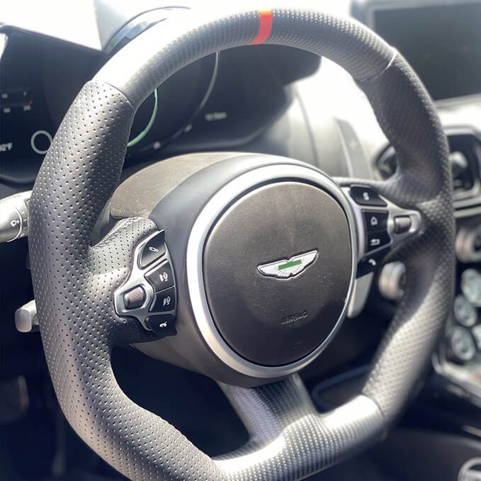 Steering Wheel of Aston Martin in St. Augustine, FL - Velocity Motorwerks