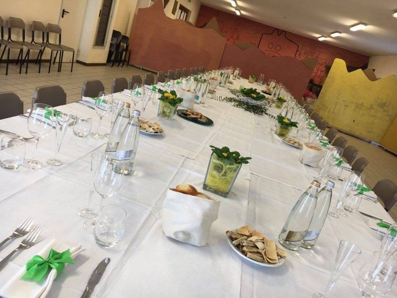 Addobbo tavoli per cene aziendali