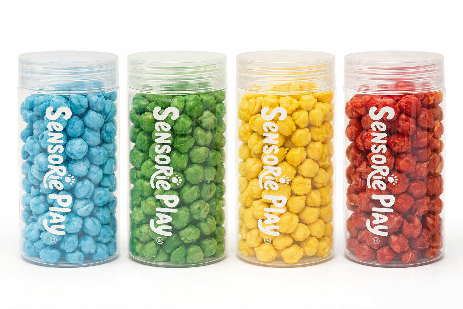 Sensory beads set for kids color sorting and fine motor play with wooden tray