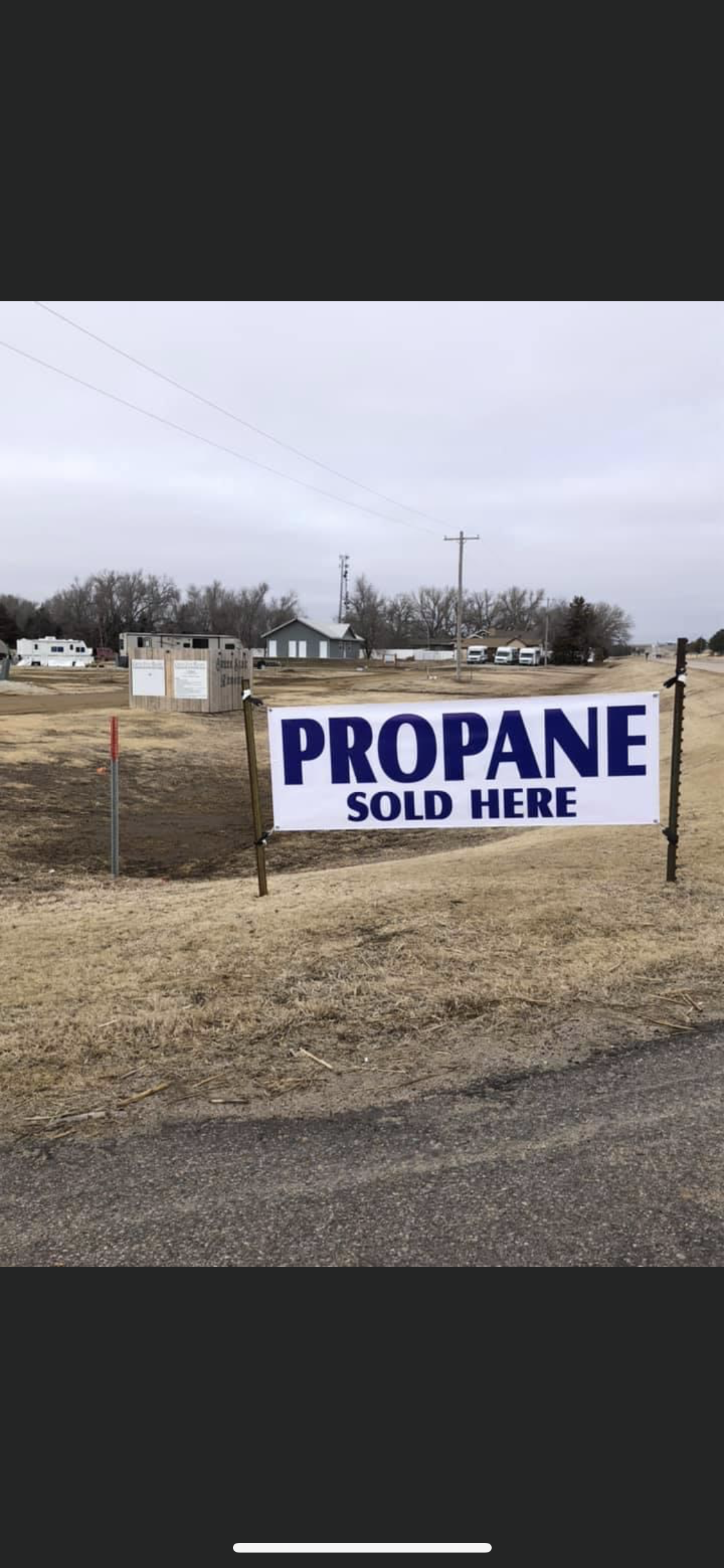 Sign reading Propane Sold Here in Hays, Kansas