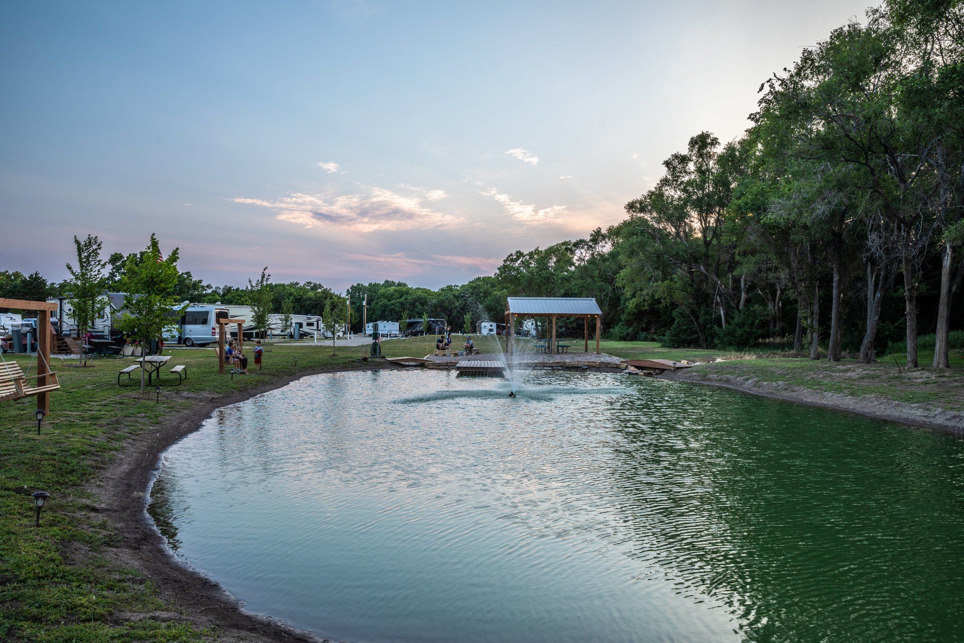 Fishing pond at Creek Side Resort