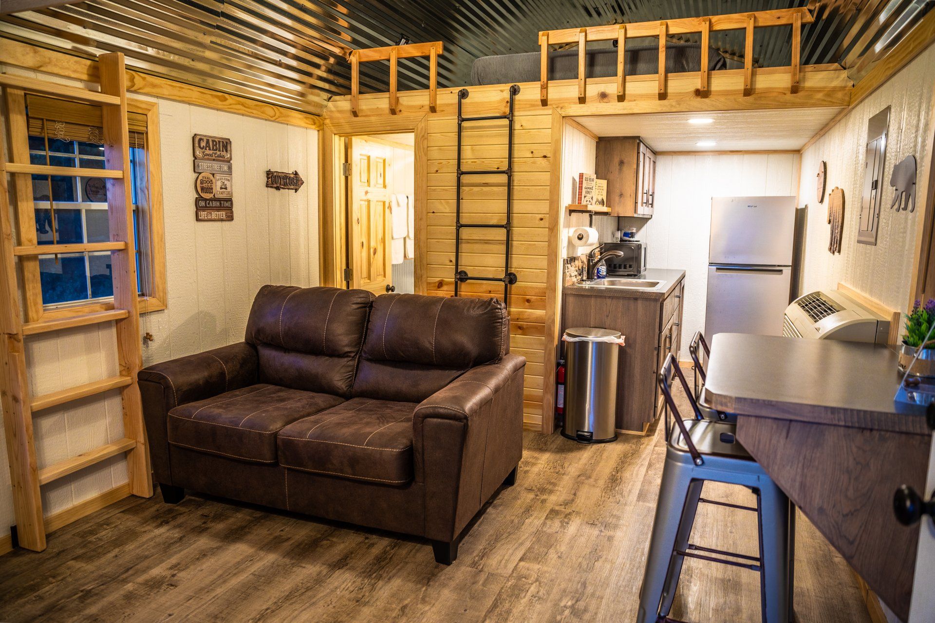 Interior of Luxury Lofted Cabins at Creek Side Resort