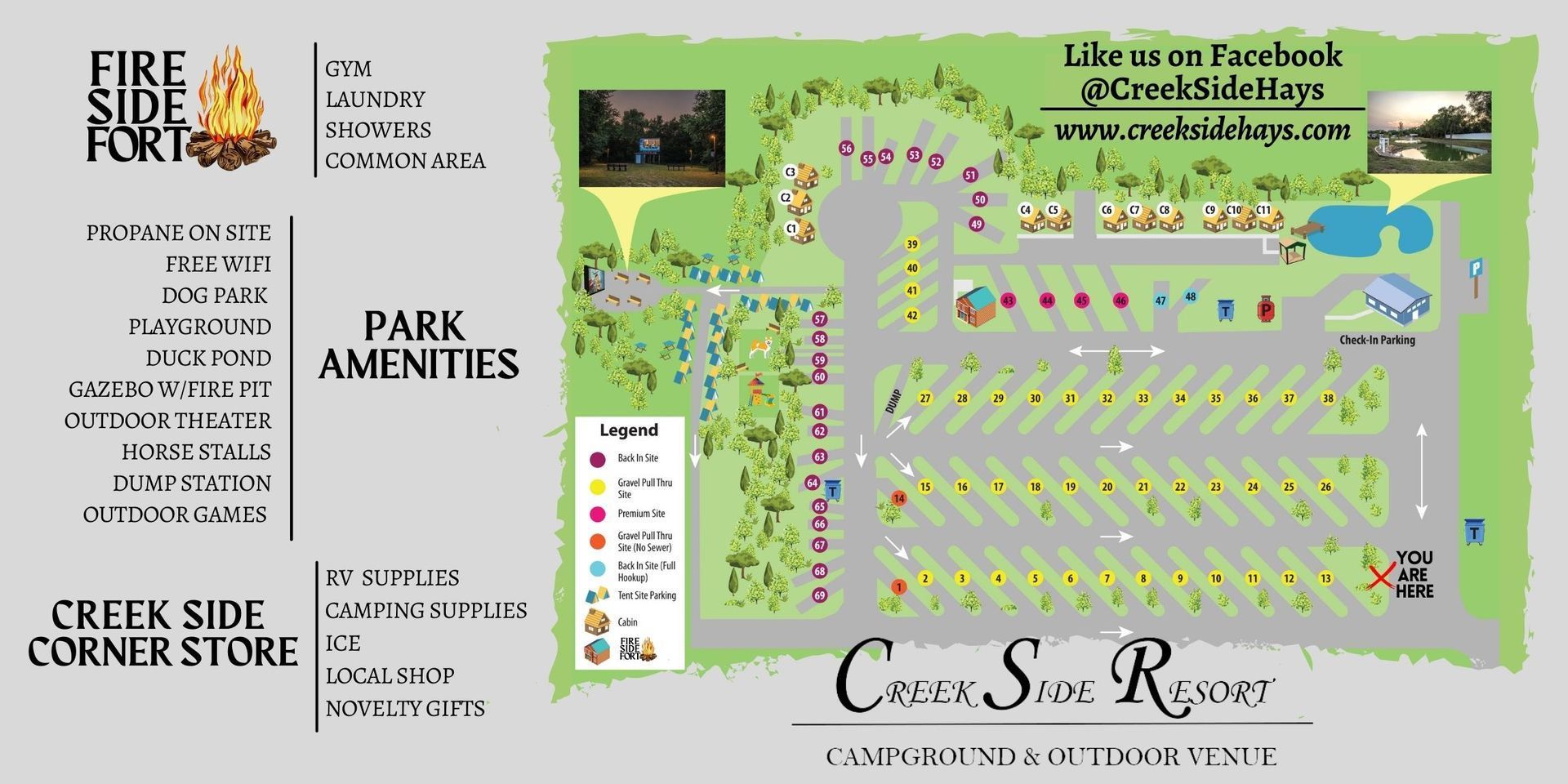 Creek Side Resort Hays, KS map