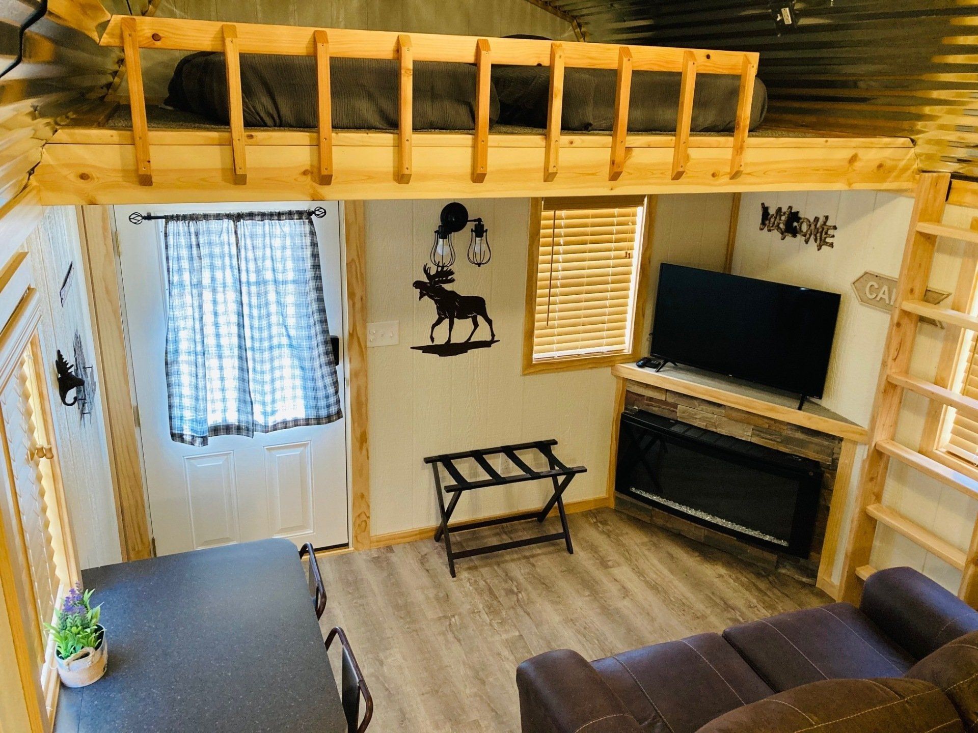 Interior of Luxury Lofted Cabins at Creek Side Resort
