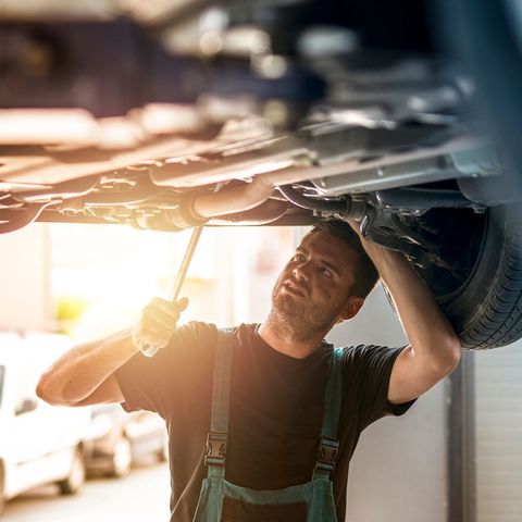 Mechanic Working Under the Car — Fort Mill, SC — Toyota Techs