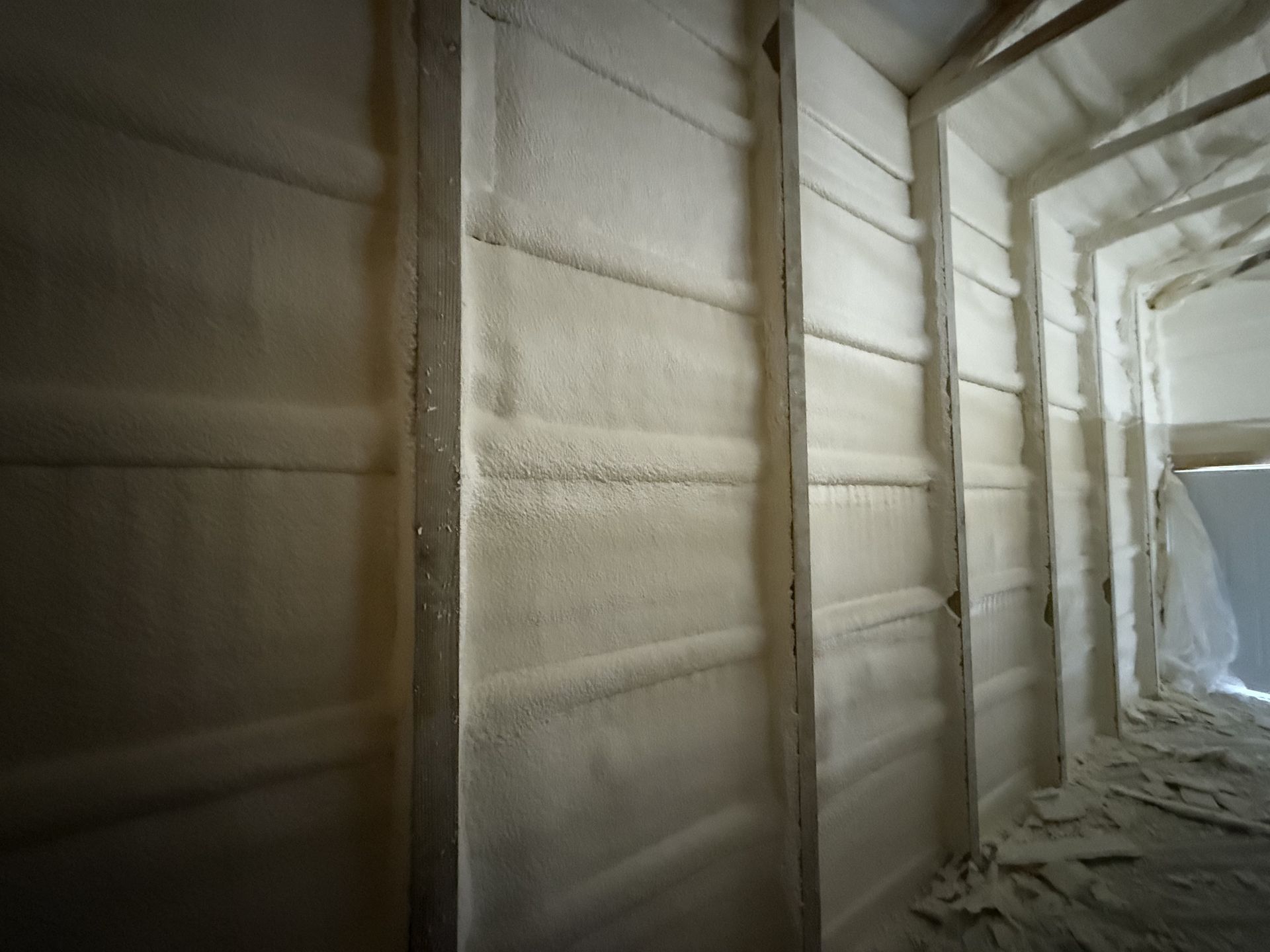 A room with a lot of foam on the walls and ceiling.