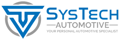 a logo for a company called systech automotive