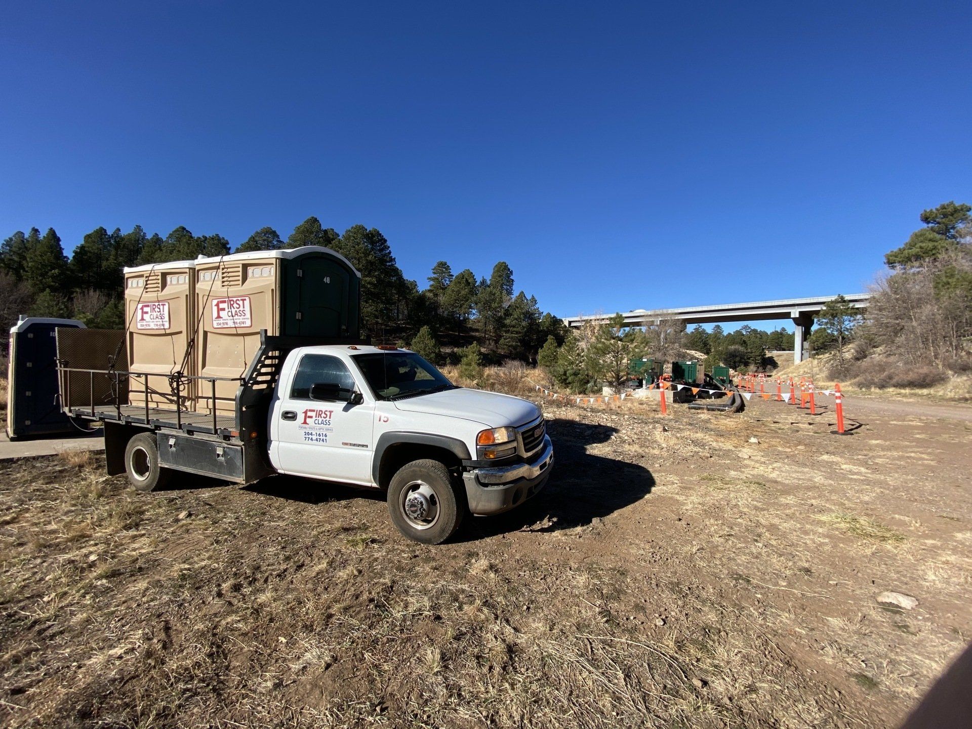 Portable restrooms to be deliver | Flagstaff, AZ | First Class Sanitation