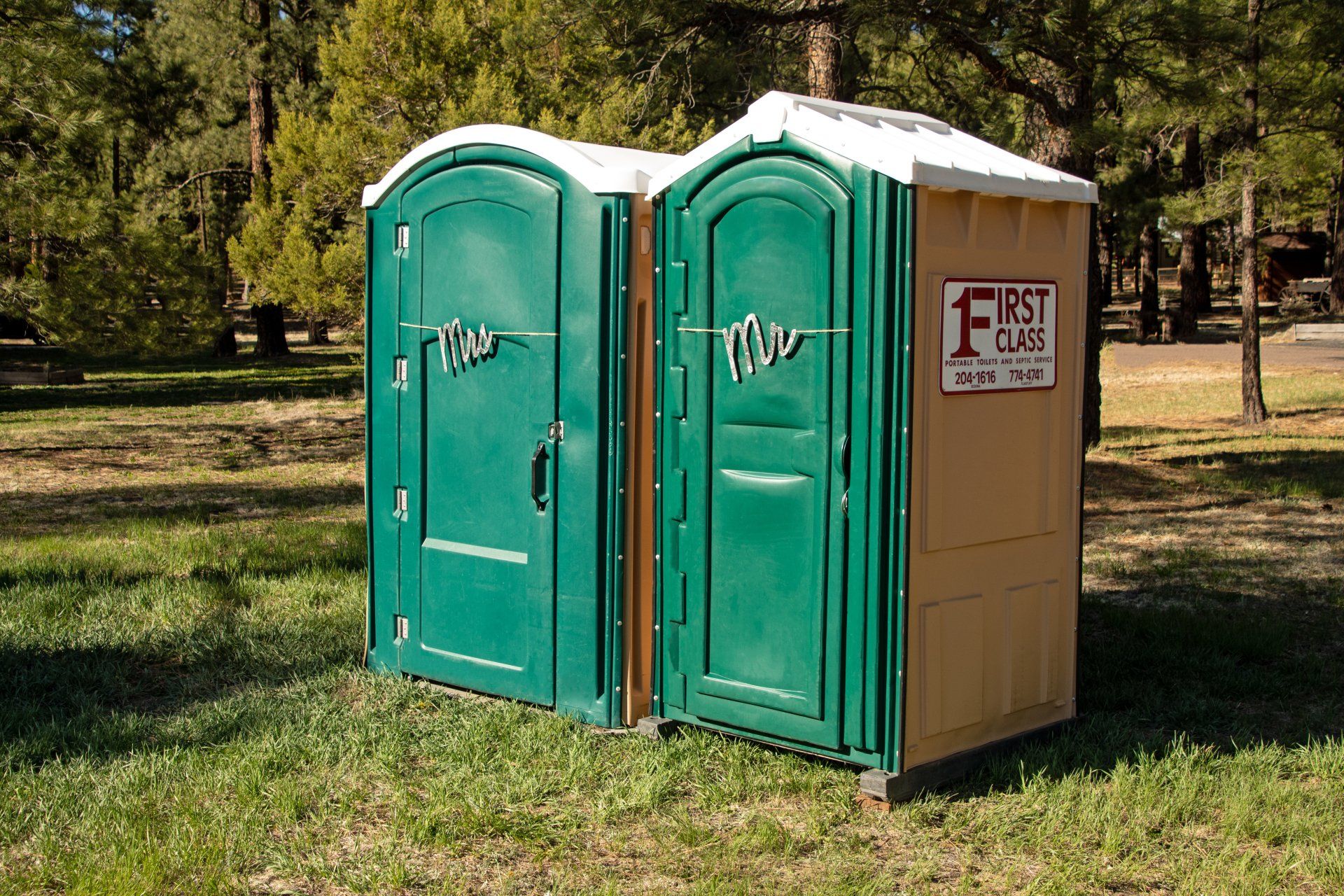 Portable restrooms for wedding | Flagstaff, AZ | First Class Sanitation